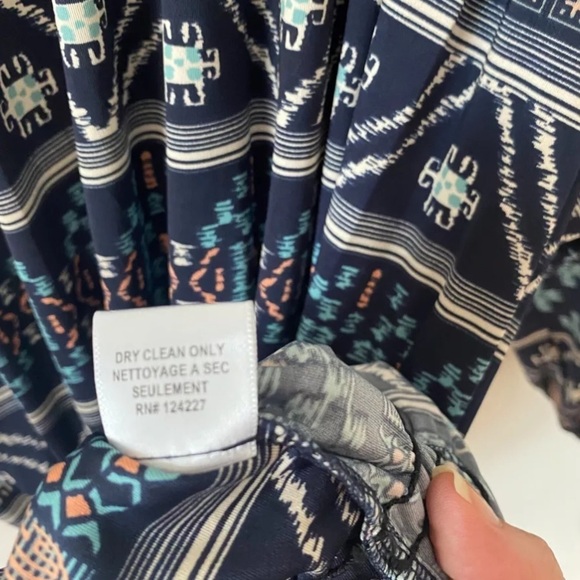 MISA Revolve Poppy Navy Aztec Off the Shoulder Dress - Picture 6 of 13